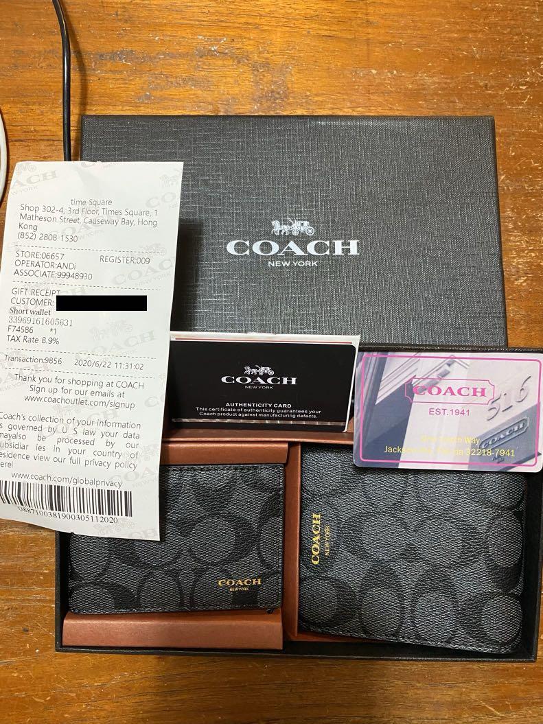 Coach wallet outlet authentication