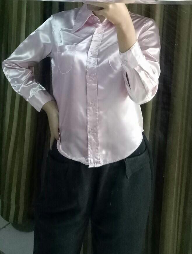 Kemeja Satin Fesyen Wanita Pakaian Wanita Atasan Di Carousell