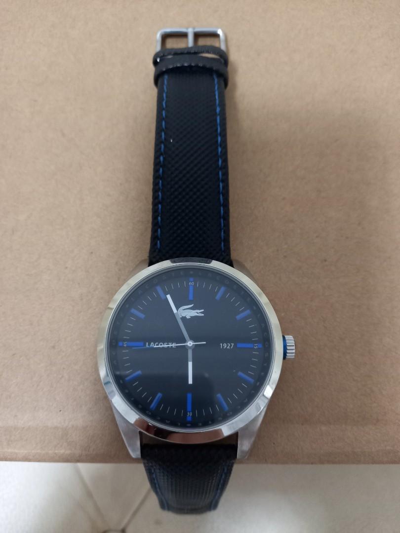 lacoste black and blue watch