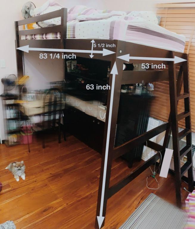 loft bed frame furniture home living furniture bed frames mattresses on carousell