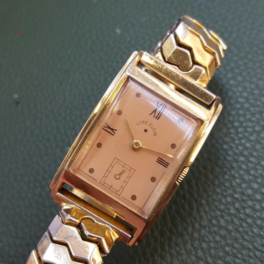 Gold elgin clearance watch