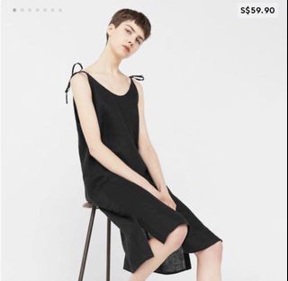 Affordable black linen dress For Sale Sleeveless Carousell Singapore