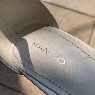 Mango White Heels