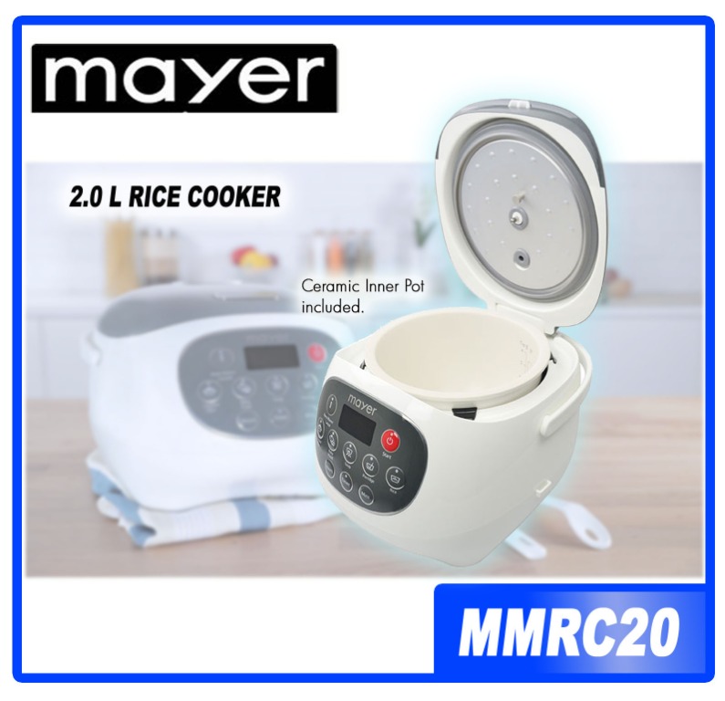 MAYER MMRC20 2.0L Rice Cooker with Ceramic Pot, TV & Home Appliances