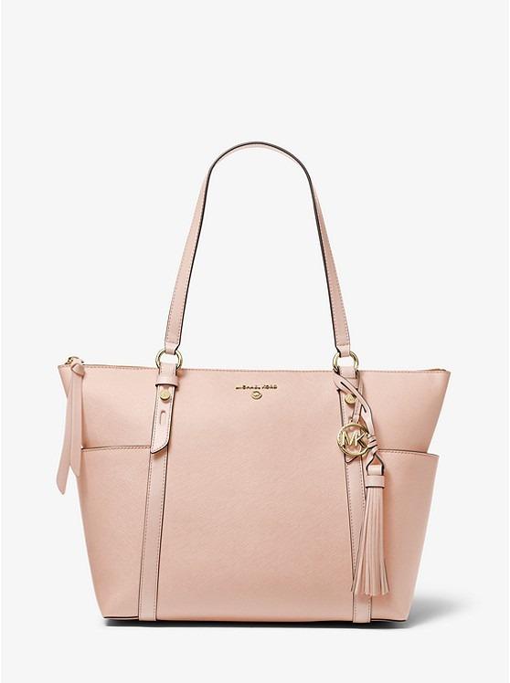 MICHAEL KORS Nomad Large Saffiano Leather Top-Zip Tote Bag, 女裝, 女裝袋 ＆ 銀包 - Carousell