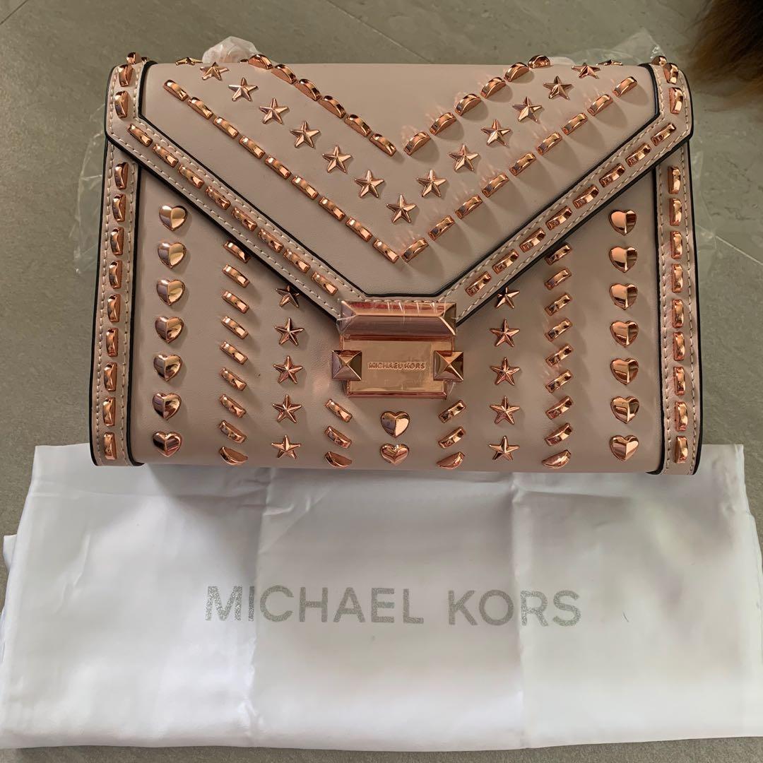 Michael Kors Large Shoulder Tote Purse Handbag Rose Gold Bag  Double Zip  Wallet 194900901144  eBay