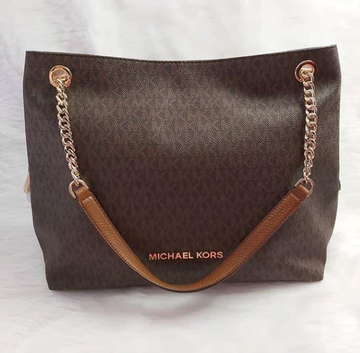 mk chain tote bag