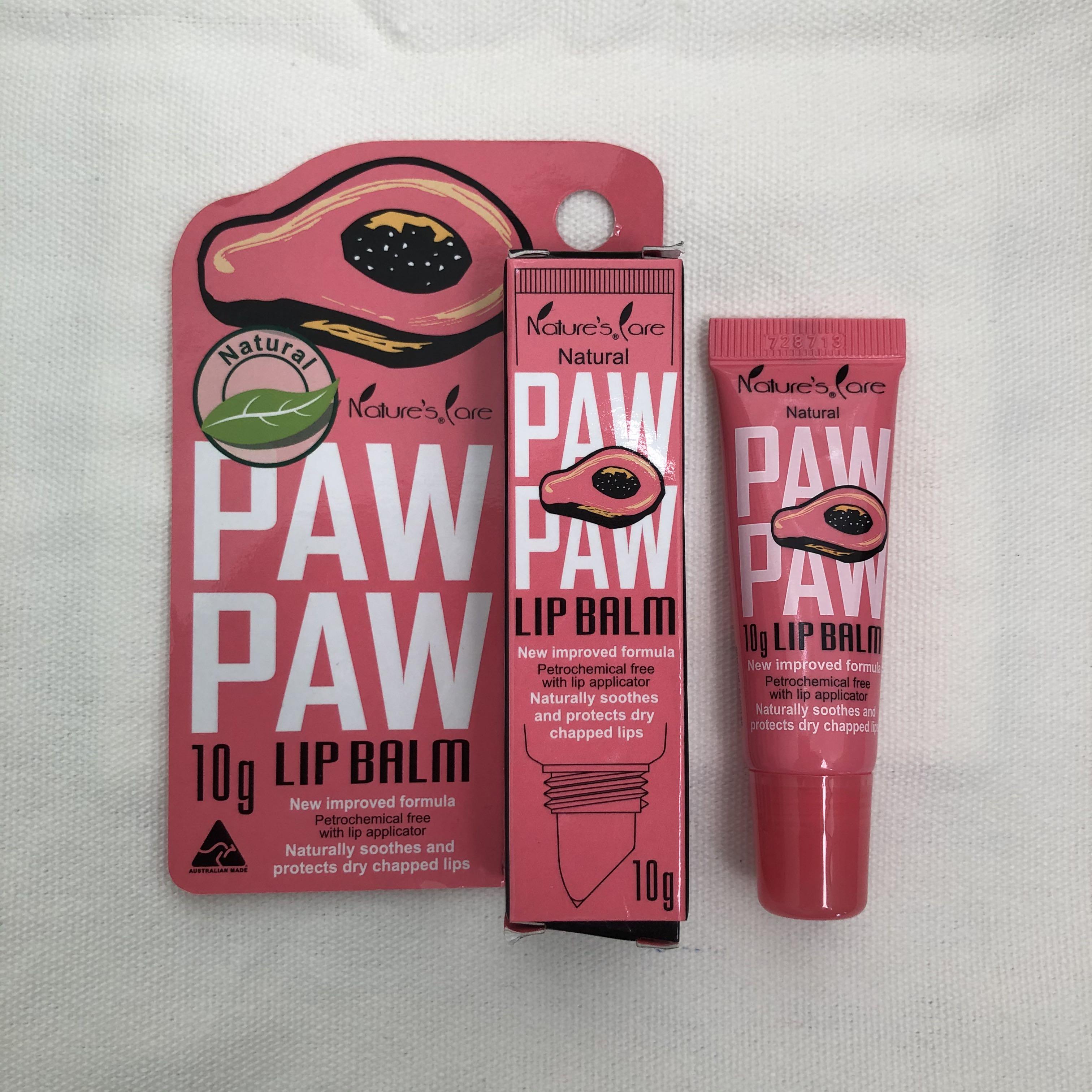 Nature’s Care Paw Paw Lip Balm 10g, 美容＆化妝品, 頭髮護理, 沐浴 ＆ 身體護理, 沐浴及身體護理 身體護理 Carousell