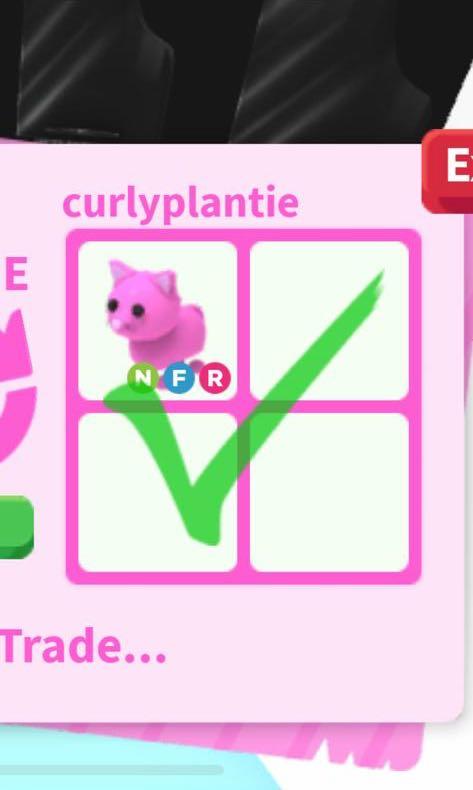 Neon Fly Ride Pink Cat Roblox Adopt Me Pets Toys Games Video Gaming In Game Products On Carousell - details about roblox adopt me pink cat