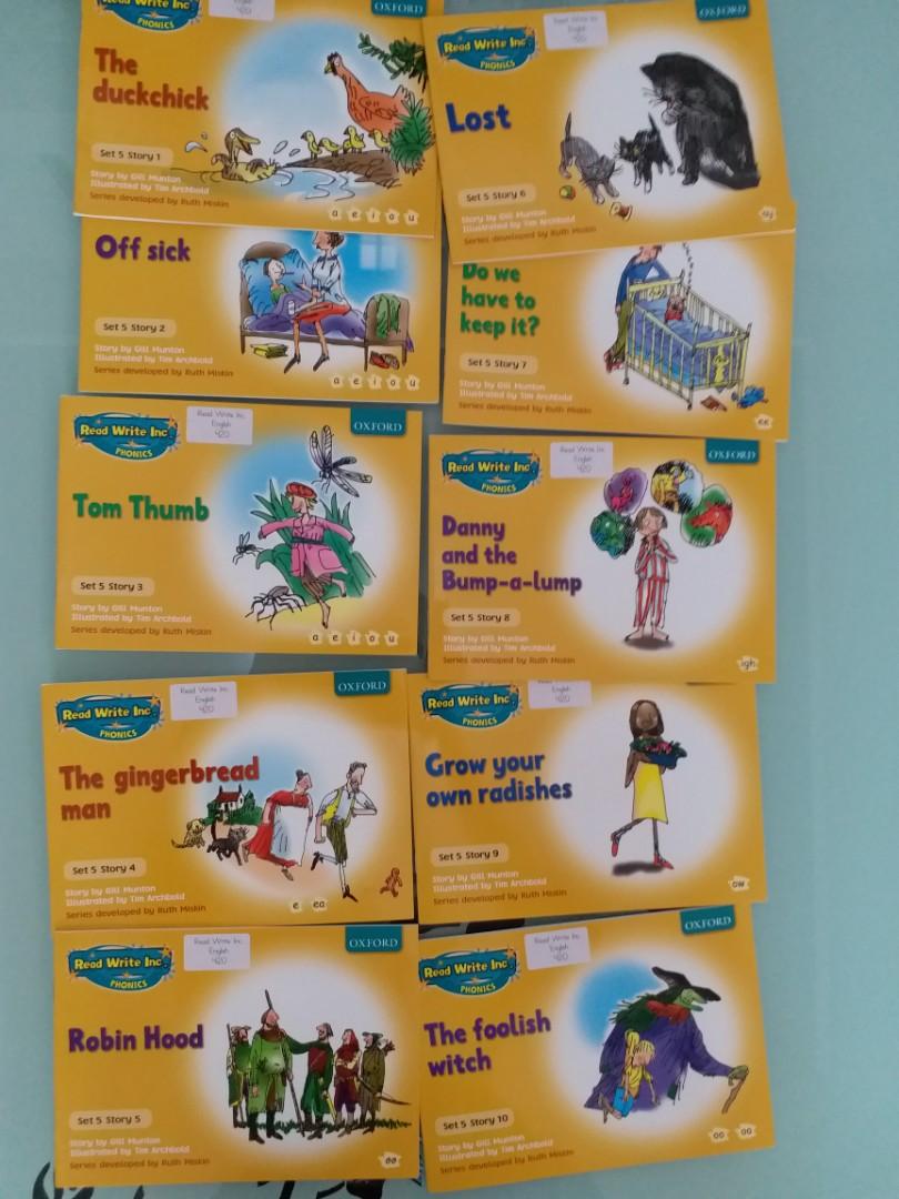 Oxford RWI yellow set books 彩色版, 興趣及遊戲, 書本 & 文具, 小說 & 故事書 Carousell