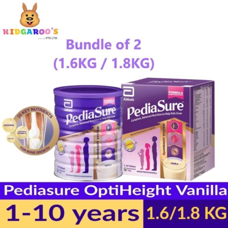 PediaSure Vanilla 1.6KG Tin/ REFILL 1.8KG [MADE IN SINGAPORE FOR ...
