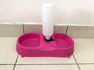 Pet Food And Water Bowl (With Water Dispenser)