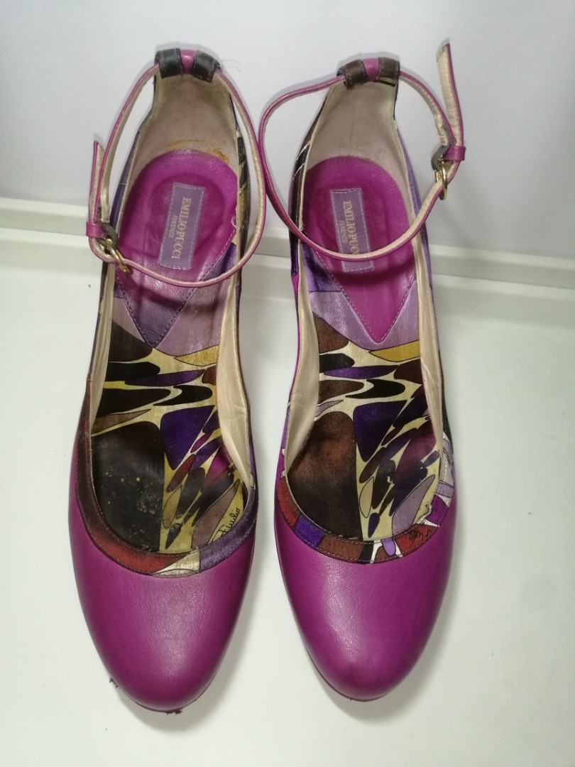 plum colored high heels