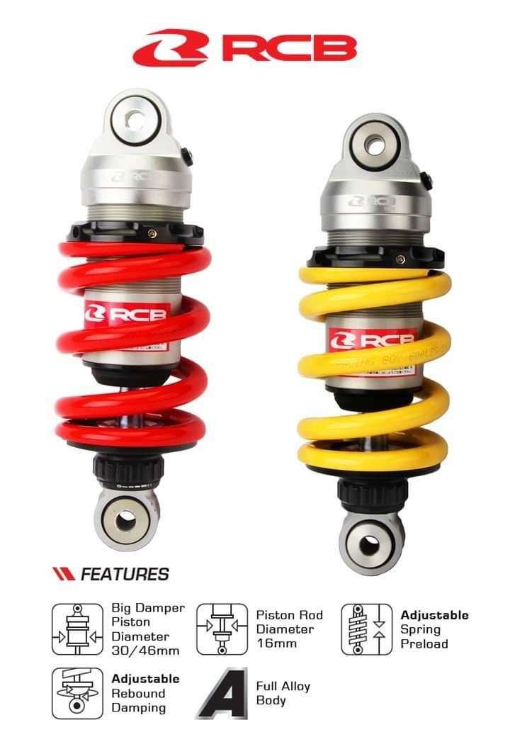Rcb Monoshock S2 Line Rear Absorber Suspension Sniper Y15zr Mxking Fz150i R15v3 Mslaz R15 Mt15 Spark Jupiter Motorcycles Motorcycle Accessories On Carousell