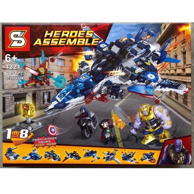 Sheng Yuan Sy1221 Marvel Avengers Quinjet Captain America Ironman Figure Airplane Air Jet Plane Car Vehicle Lepin Lego Model Block Brick Toy Toys Games Toys On Carousell