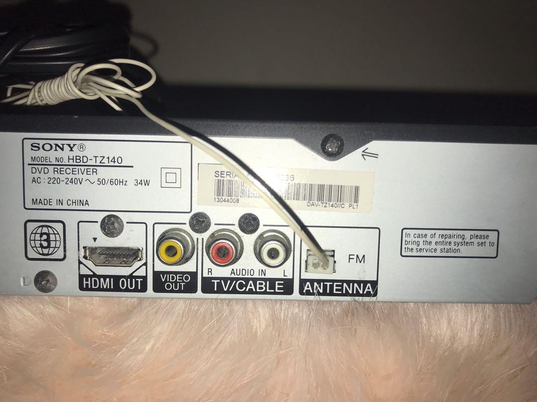 Sony DVD 5.1 Channel HDMI USB Home Theater System HBDTZ140, Audio