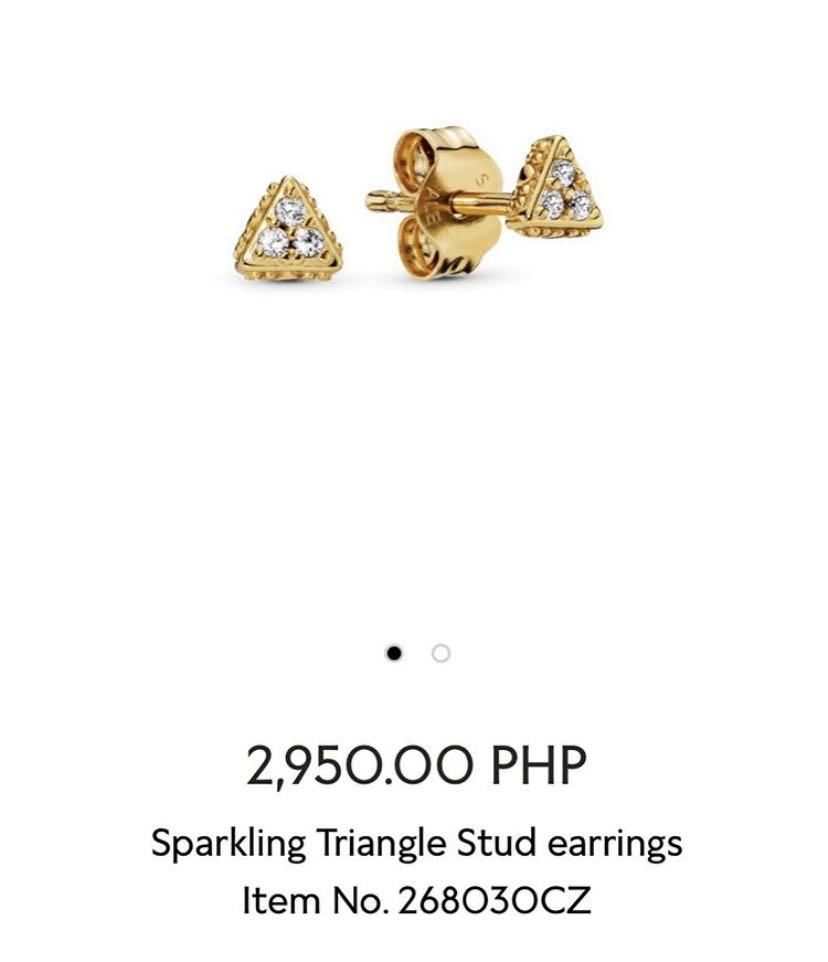 Pandora triangle outlet earrings