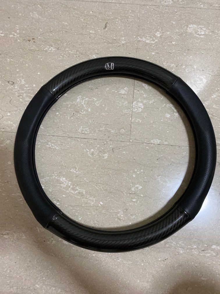 Steering wheel cover Honda logo with carbon fibre, Car Accessories