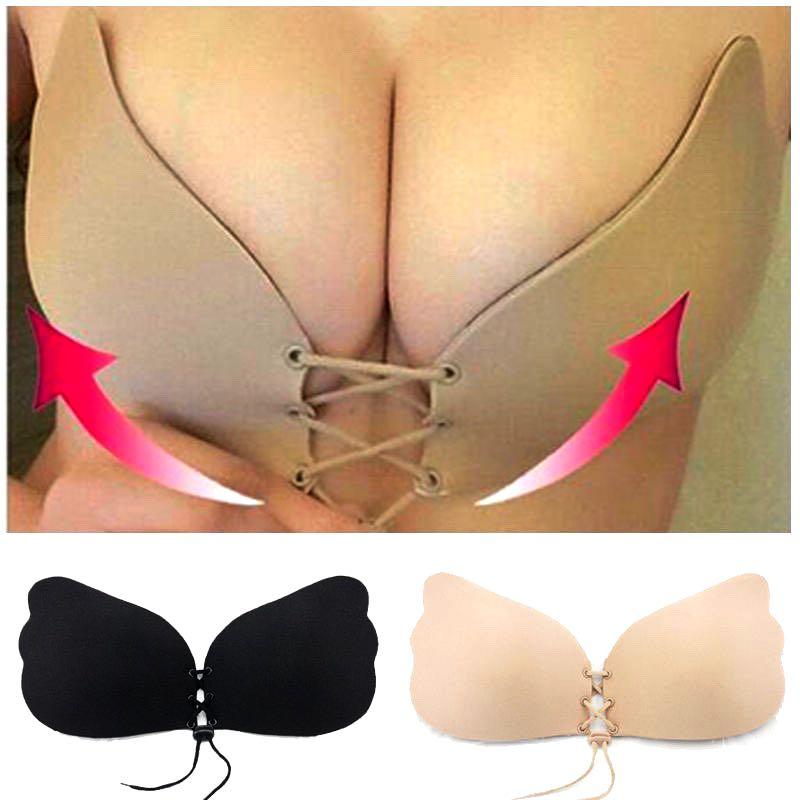 Silicone Gel Invisible Bra Self-adhesive Push Up Strapless Backless Stick  On