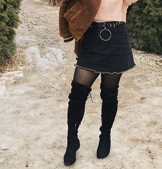suede thigh high boots no heel