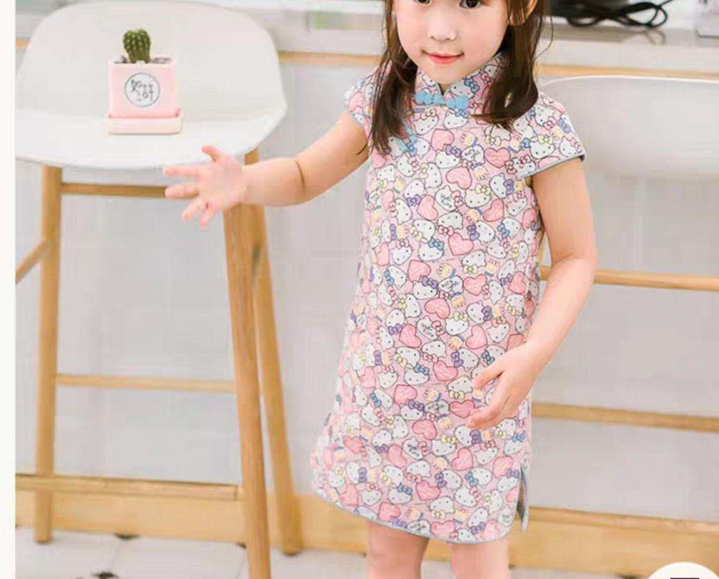 Toddler Girl Cheongsam Hello Kitty Cheongsam Babies Kids Babies Kids Fashion on Carousell