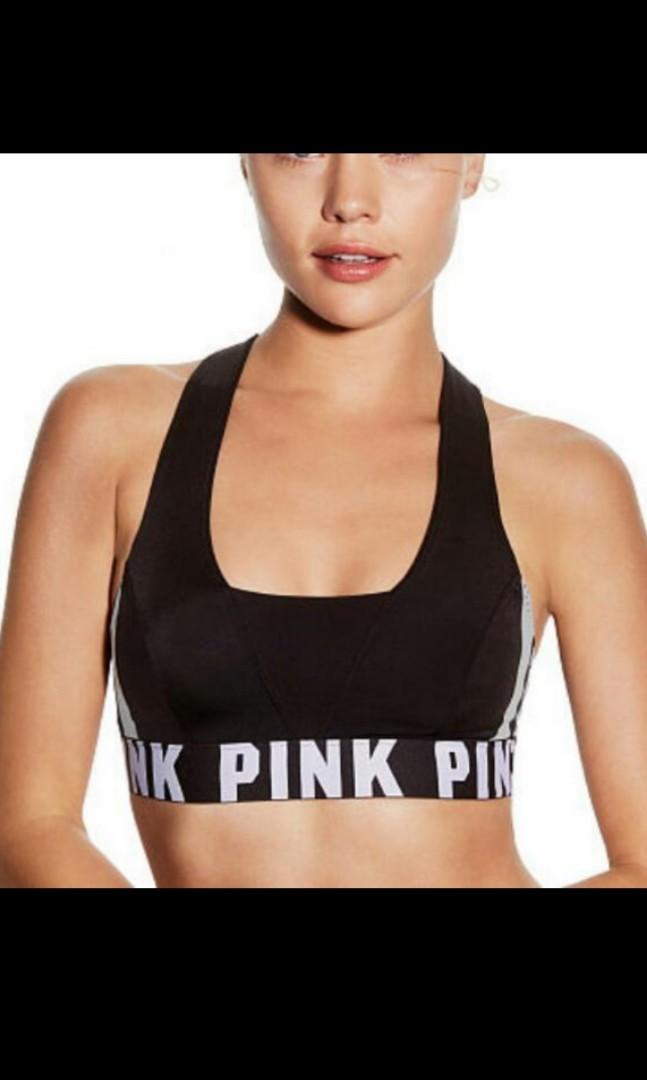 Victoria Secret PINK Crop Haut Court Sports Bra Size XS/TP