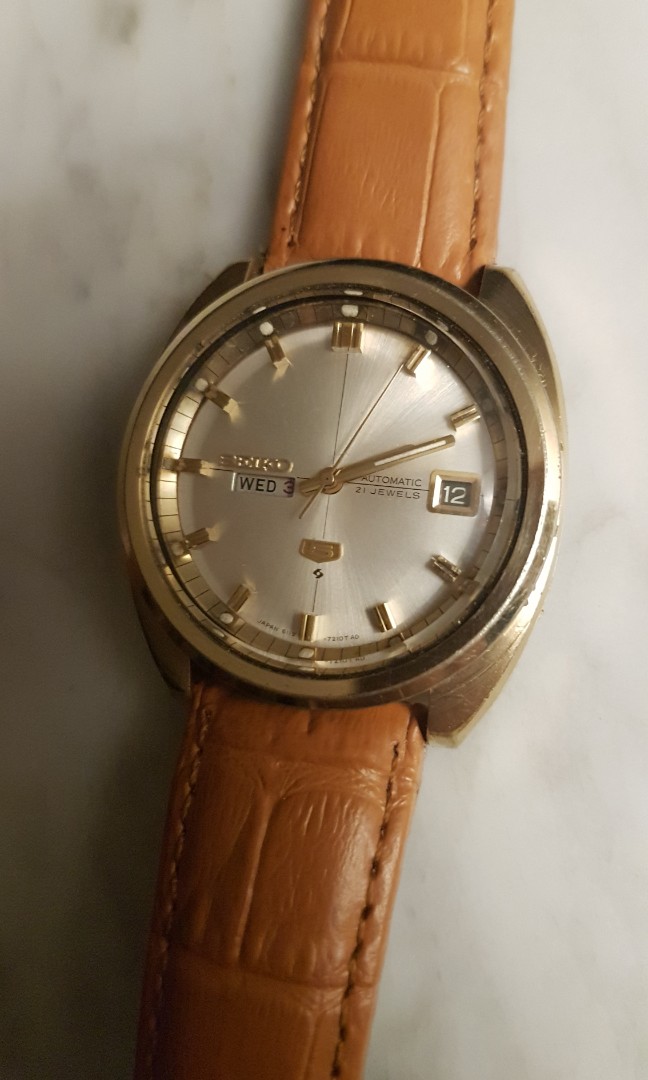 Vintage Seiko 5 Day Dater 21J Auto Men Watch 6119-7183(Nov 1973)., Women's  Fashion, Watches & Accessories, Watches on Carousell
