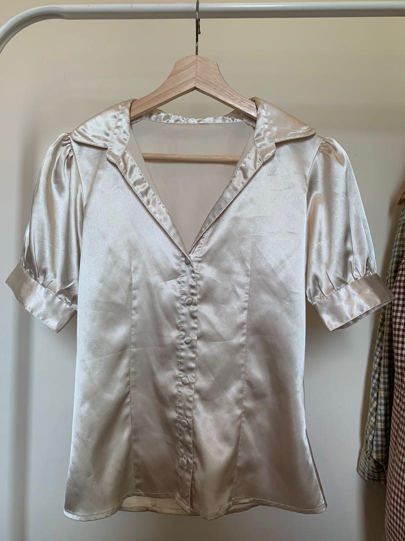 Vintage Silk Blouse Women S Fashion Clothes Tops On Carousell