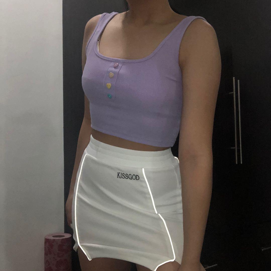 Reflective Mini Skirt