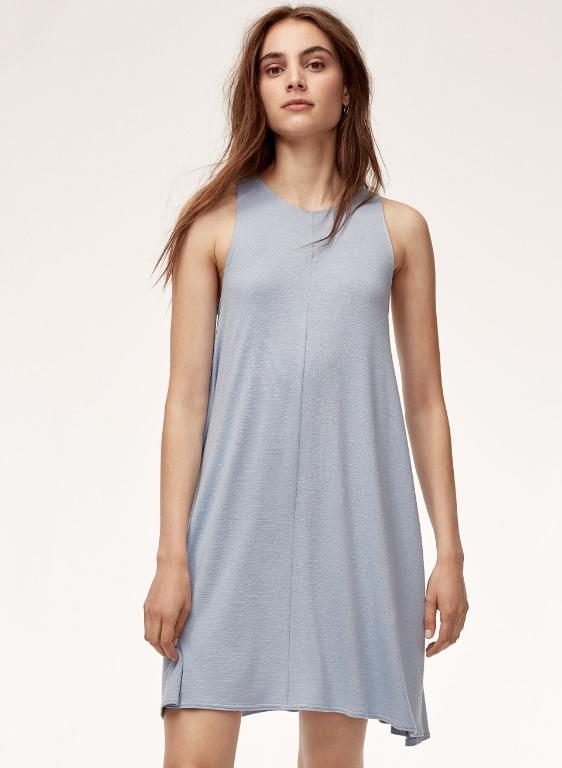 wilfred free grey dress Aritzia Wilfred Free Ivory Cream Sleeveless Ribbed Knit Sculpt Bodycon Dress XXS main image 1