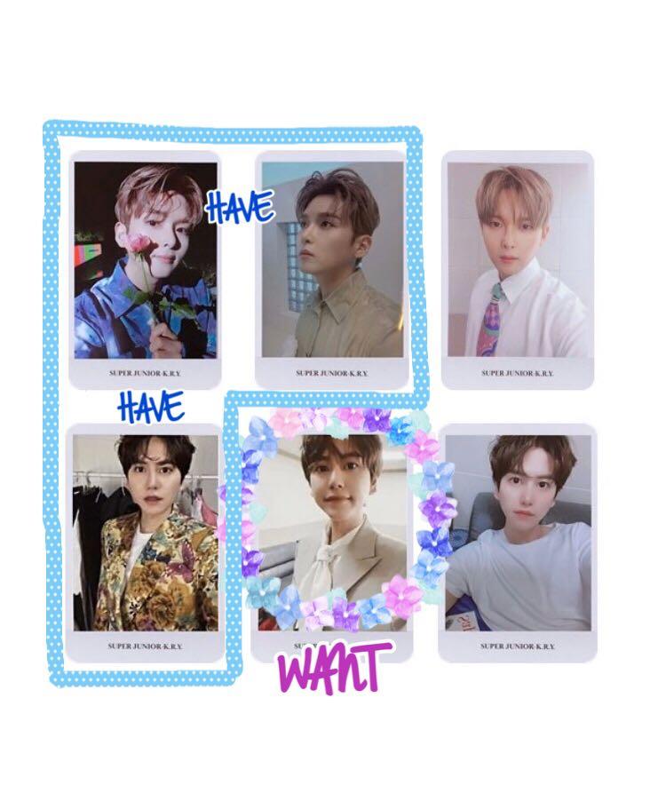 Wtt Lf Super Junior Kry When We Were Us Photocards Kyuhyun Entertainment K Wave On Carousell