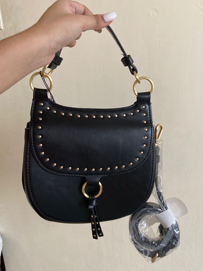 black studded bag zara