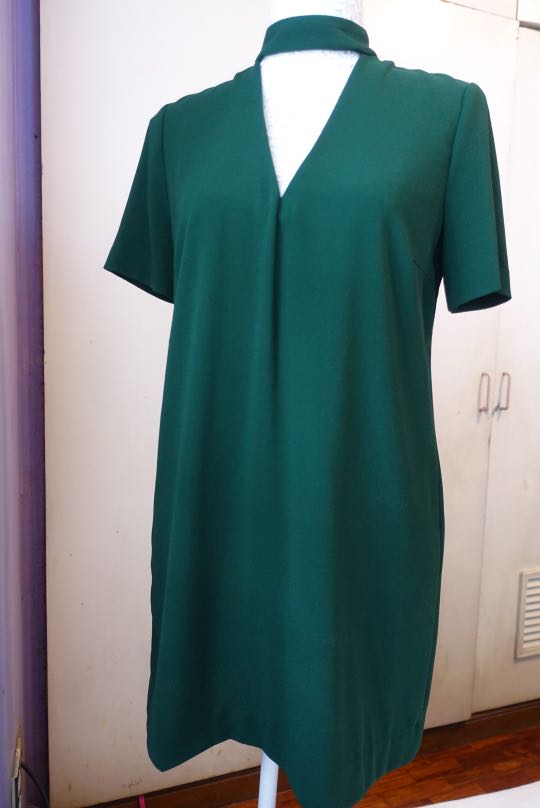 zara emerald green dress