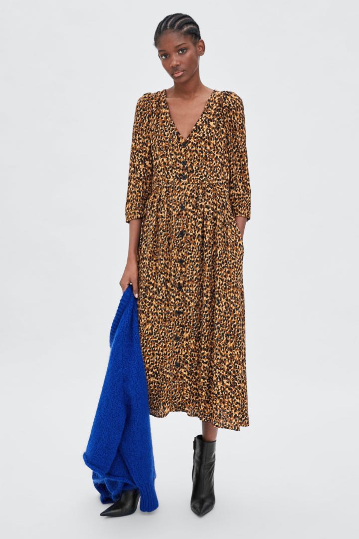 leopard zara dress