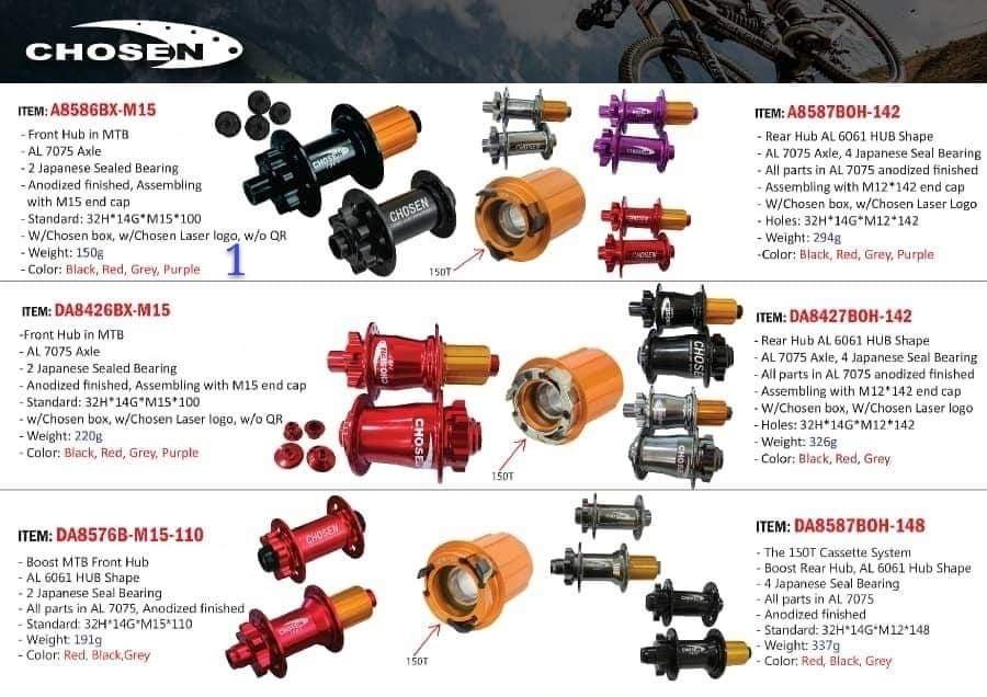 Chosen mtb hubs hotsell
