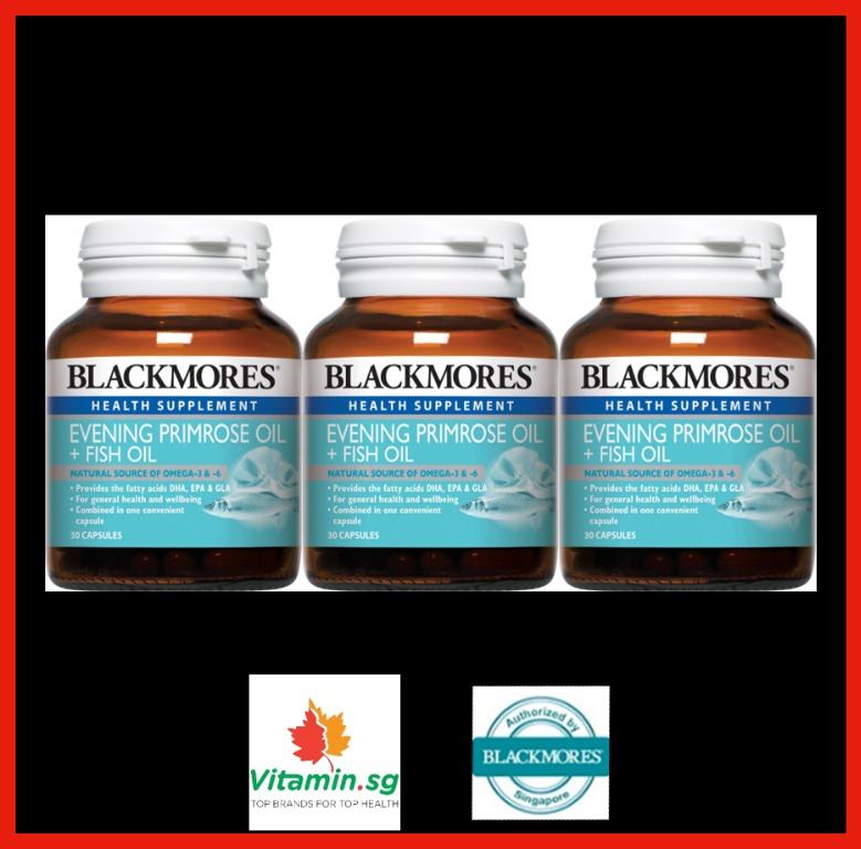 30 Off Blackmores Evening Primrose Oil Fish Oil 30 Caps X 3 Bottles Health Beauty Bath Body On Carousell