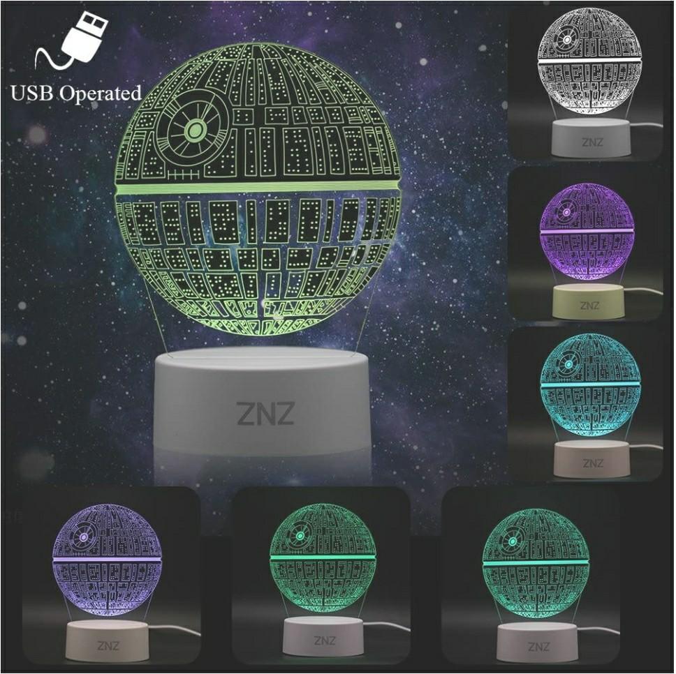 3d Led Star Wars Night Light Illusion Lamp Colors Death Star Furniture Home Decor Lighting Supplies On Carousell