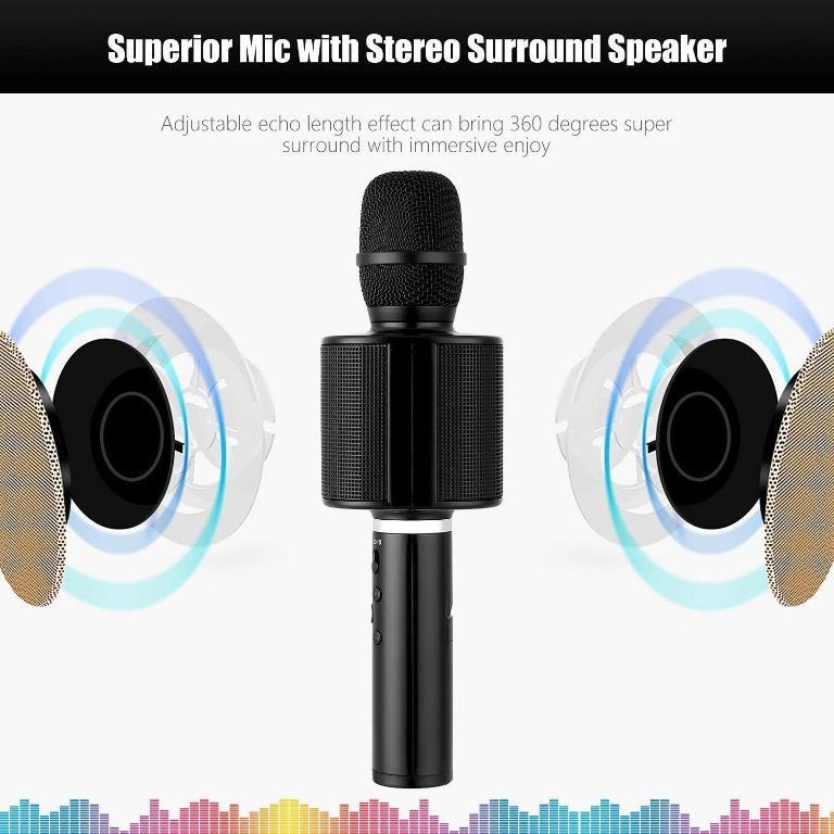 A845 Karaoke Microphone For Kids Mbuynow Wireless Microphone Bluetooth 4 2 With Speaker Loud Phone Holder Selfie Stick Tws Connectable Another Microphone For Singing Together In Home Christmas Party Electronics Others On Carousell