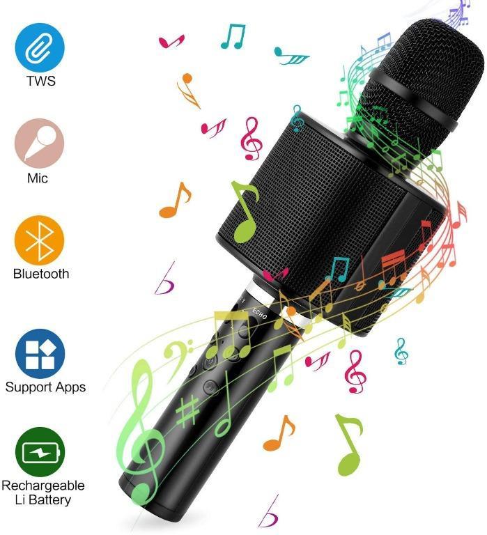 A845 Karaoke Microphone For Kids Mbuynow Wireless Microphone Bluetooth 4 2 With Speaker Loud Phone Holder Selfie Stick Tws Connectable Another Microphone For Singing Together In Home Christmas Party Electronics Others On Carousell
