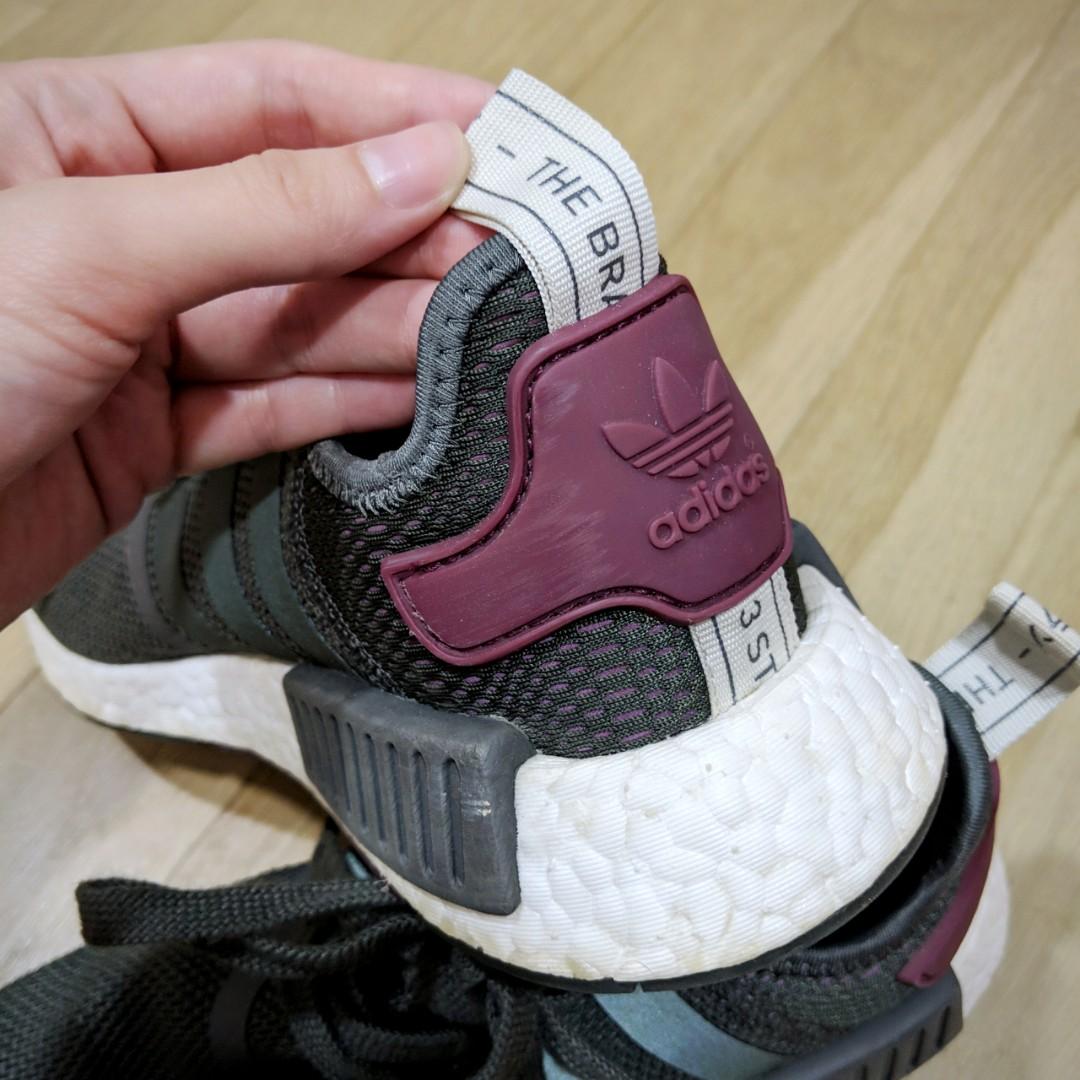 Adidas NMD R1 Olive Wine Women s Fashion Footwear Sneakers on Carousell