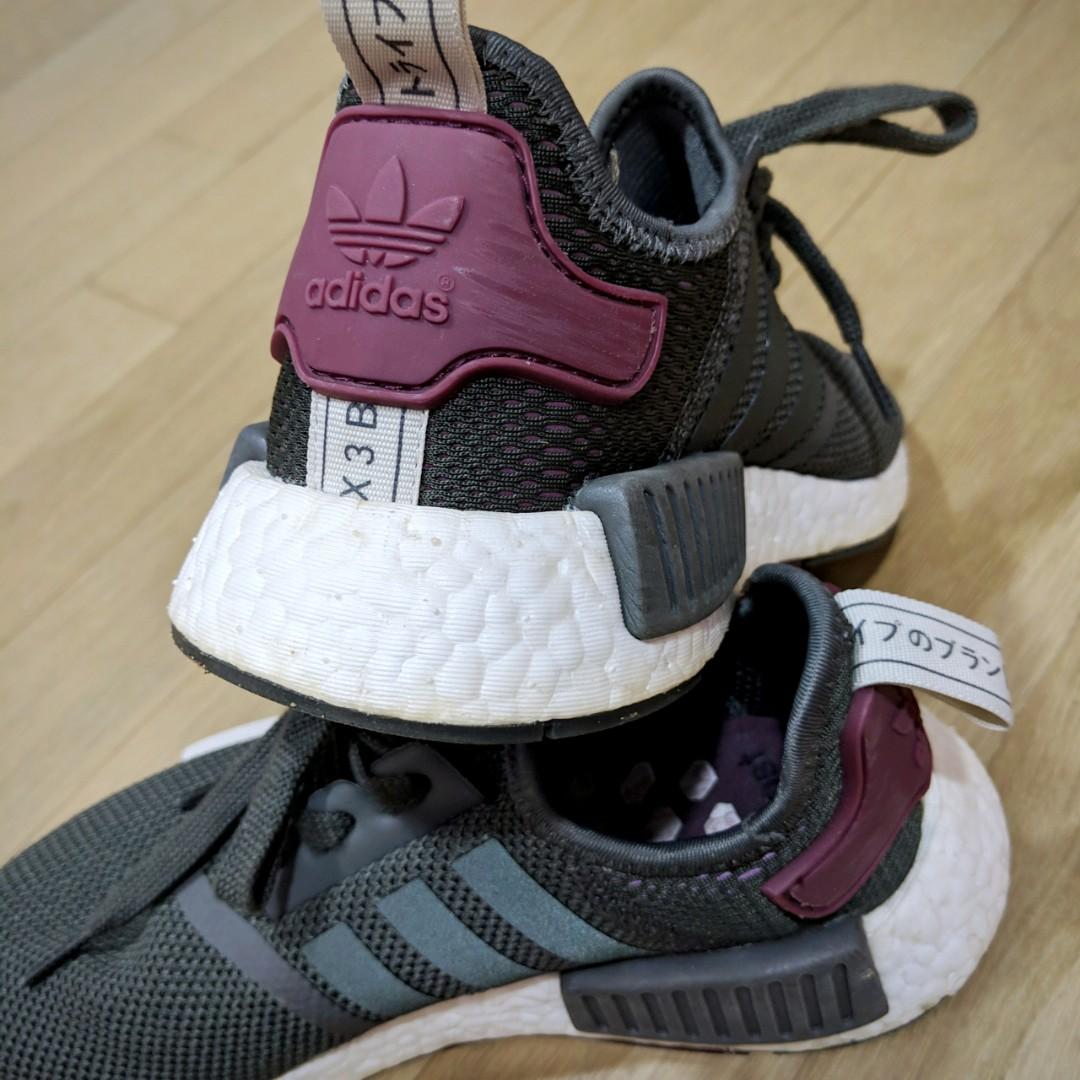 Adidas NMD R1 Olive Wine Women s Fashion Footwear Sneakers on Carousell
