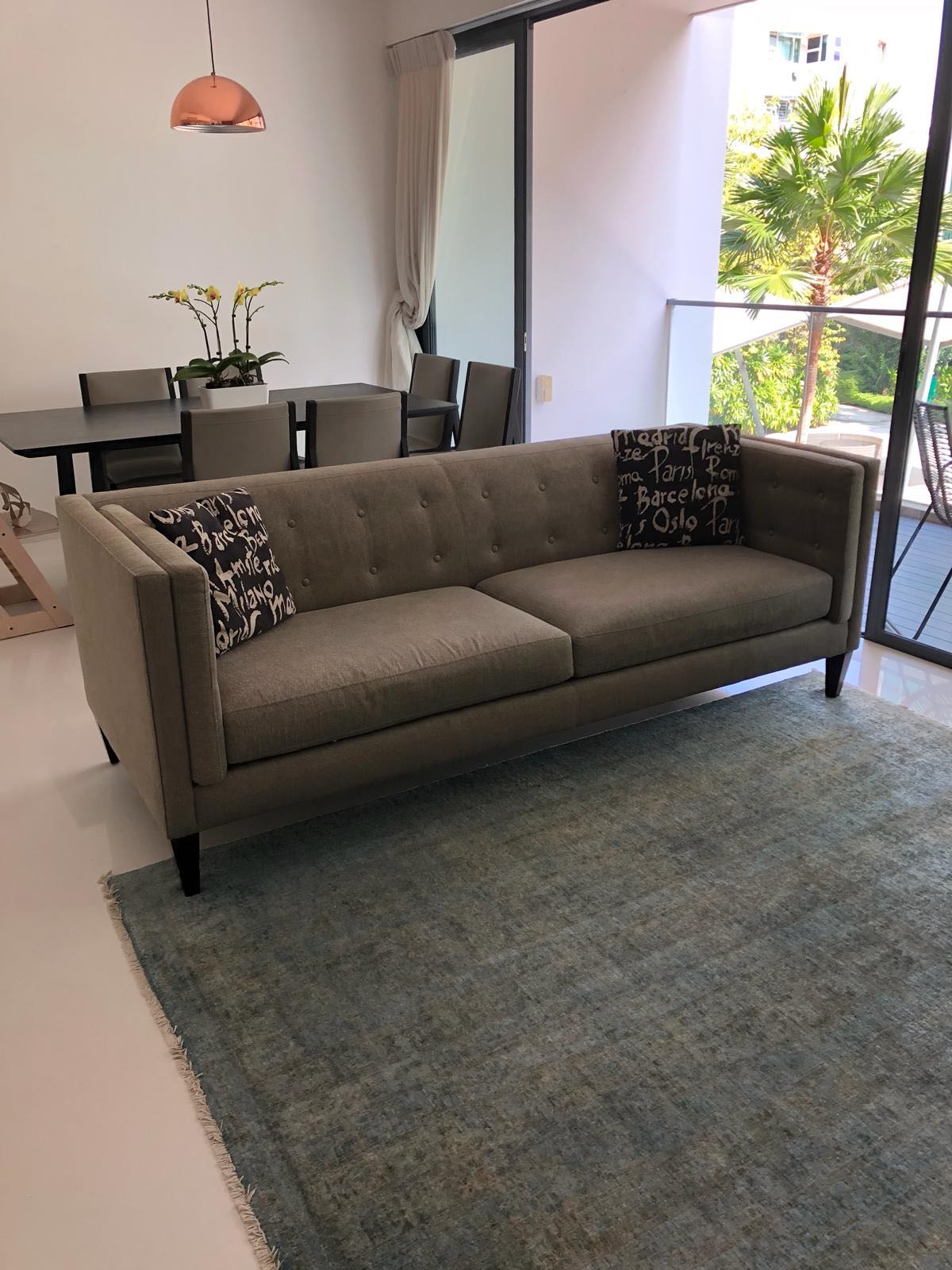 Moving out sale! Crate and barrel Aidan Tufted Sofa 3 seater