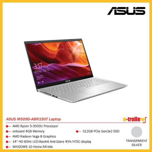 ASUS M509D ABR150T Laptop Transparent Silver