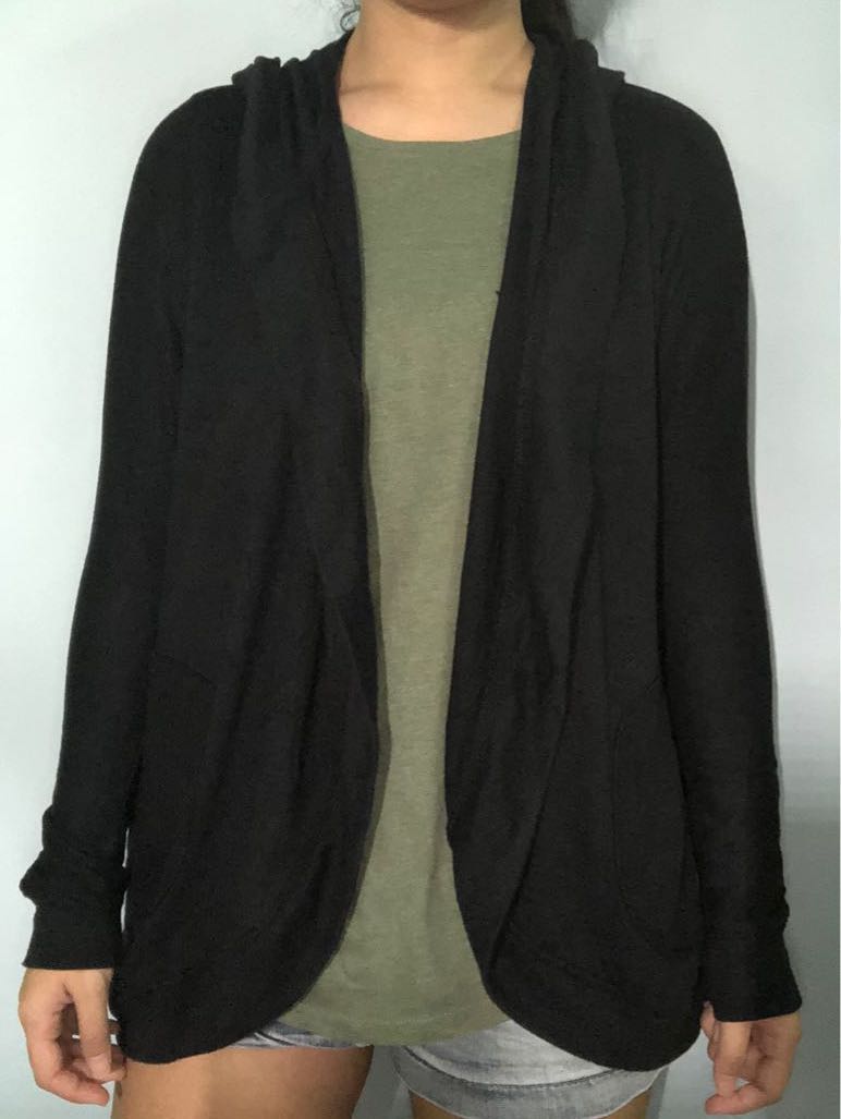 abercrombie black cardigan