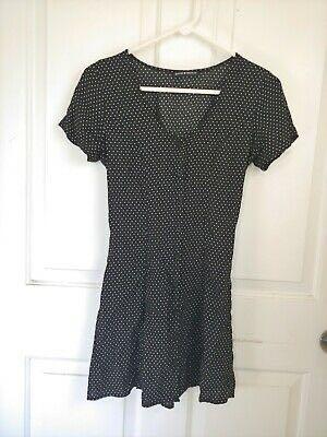Brandy Melville 100% Viscose Polka Dots Black Casual Dress Size M - 44% off