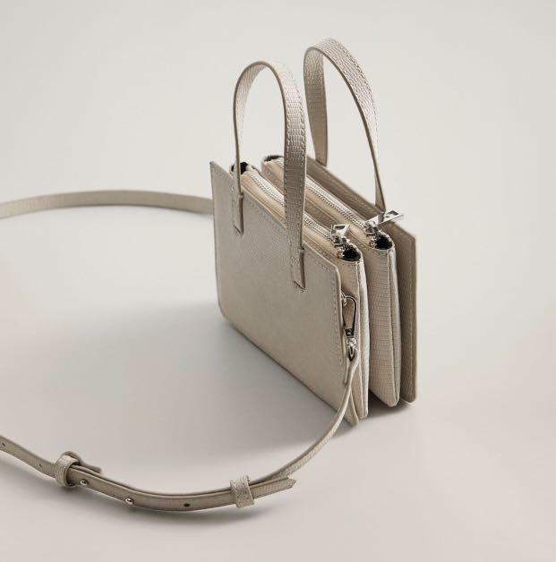 Mango snake effect mini bag clearance