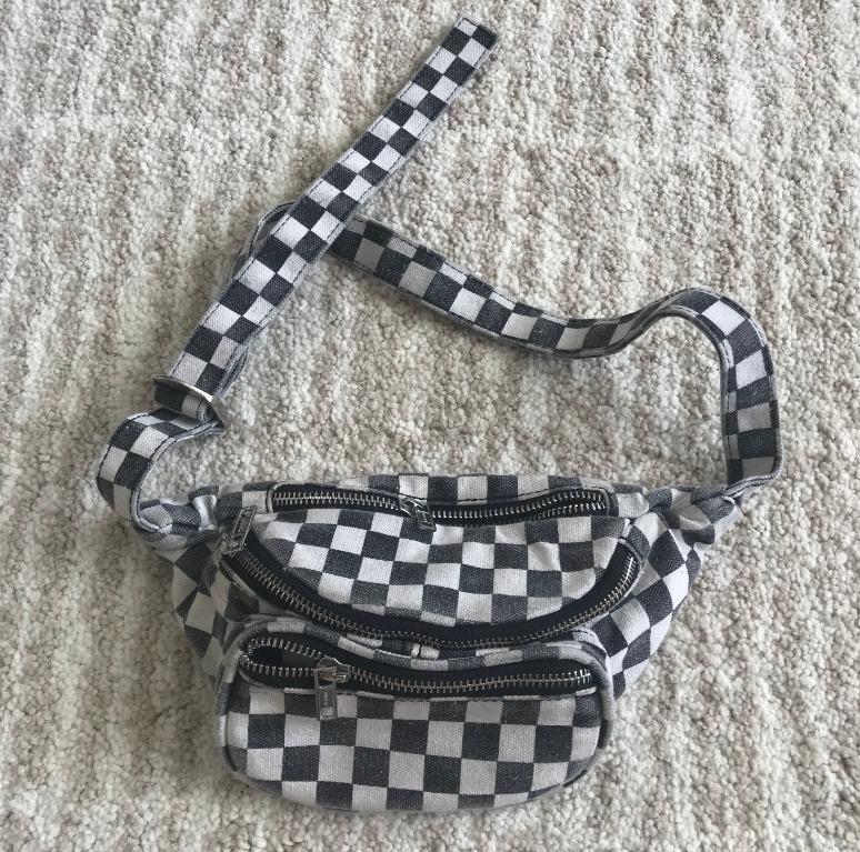 Brandy Melville Checkered Fanny Pack Women s Fashion New Undergarments Loungewear on Carousell