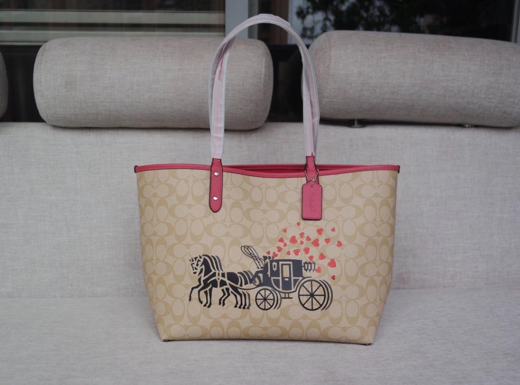 Coach double sided tote bag discount