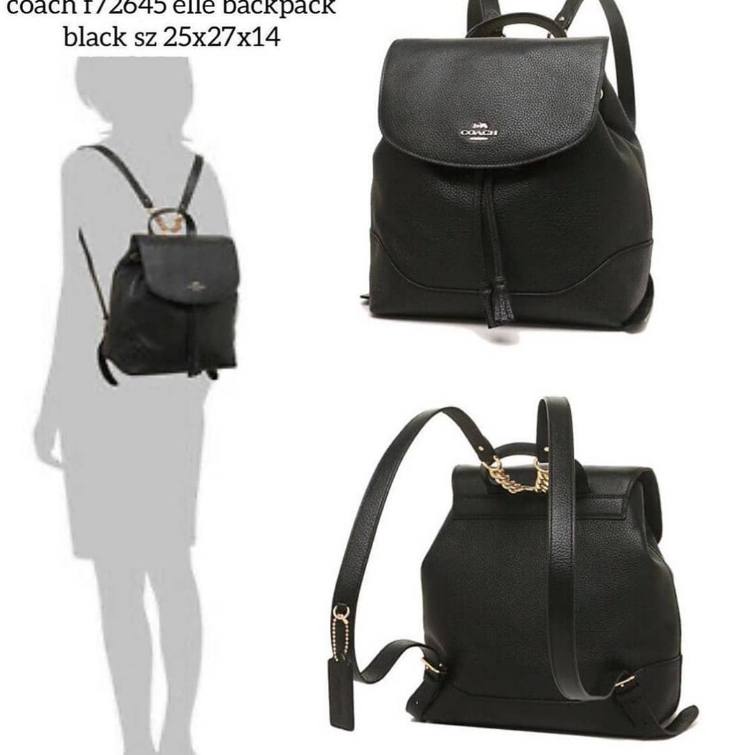 Coach elle discount backpack black