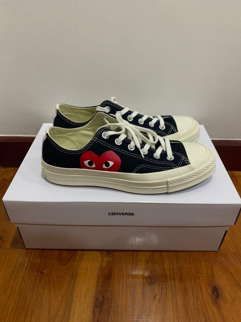converse x cdg low black